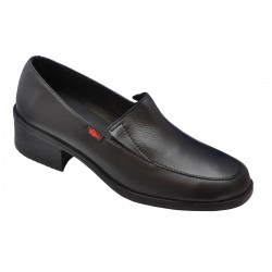 Zapato femenino con cierre de elásticos laterales de piel napa flor Dian RELAX
