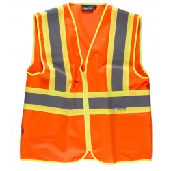 Chaleco de Trabajo con cremallera Cintas Reflectantes WorkTeam C3620