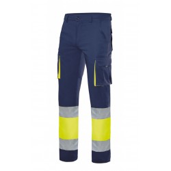 Pantalón de trabajo Bicolor stretch forrado Alta Visibilidad Velilla F303002S