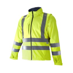 Cazadora de Trabajo Softshell mangas desmontables Cintas Reflectantes Chintex 1410