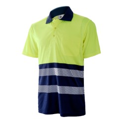 Polo de trabajo manga corta combinado cinta intermitente Chintex 1201Z