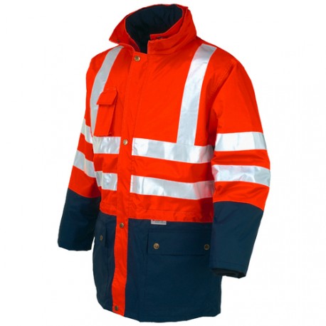 Parka de Trabajo Bicolor Triple Uso Alta Visibilidad Industrial Starter 04631N