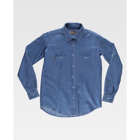 Camisa de mujer de tejido vaquero WorkTeam B8790