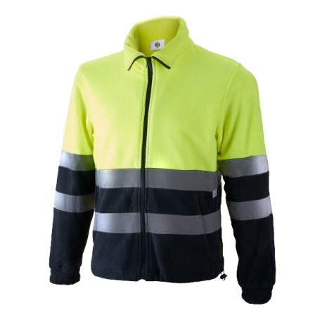 Forro Polar Combinado Cremallera Entera Alta Visibilidad Chintex 1091C