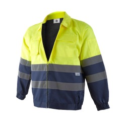 Cazadora de Trabajo Multibolsillos Combinada Con Forro Alta Visibilidad Chintex 1098