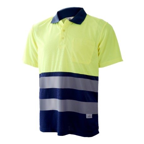 Polo de Trabajo Manga Corta Combinado Alta Visibilidad Chintex 1201
