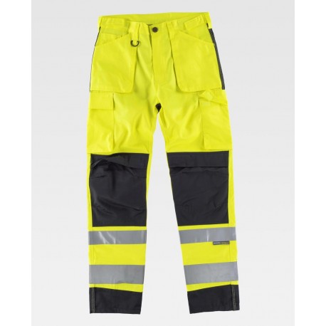 Pantalón de trabajo multibolsillos Alta Visibilidad WorkTeam C2912