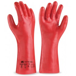 Guante PVC rojo estanco de 35 cm MARCA 688 PVC 35Q