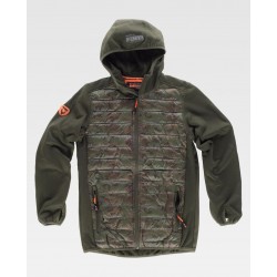 Chaqueta Workshell combinada acolchada camuflaje WorkTeam S8550