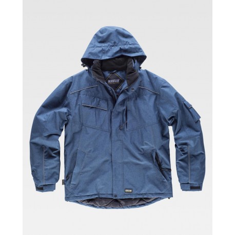 Parka acolchada con capucha desmontable WorkTeam S1150