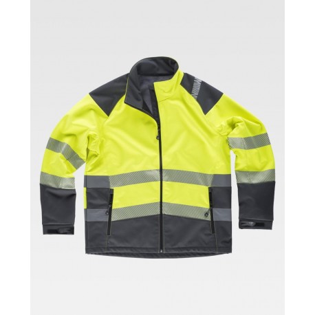 Chaqueta Workshell de alta visibilidad combinada con cintas reflectantes WorkTeam S9201