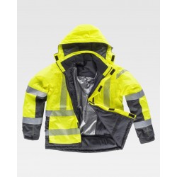 Parka acolchada e impermeable en tejido Oxford WorkTeam S9261