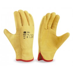 Guante conductor flor vacuno amarillo con ribete 2132 MARCA 788 L