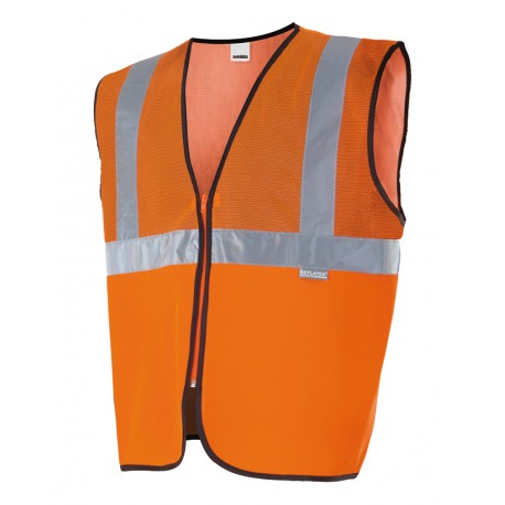 Chaleco profesional con tejido de rejilla alta visibilidad Velilla 146