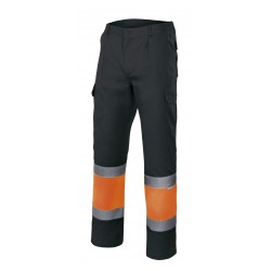 Pantalón de trabajo bicolor alta visibilidad forrado Velilla 156C