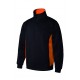 Sudadera bicolor con media cremallera Velilla 105704