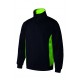 Sudadera bicolor con media cremallera Velilla 105704