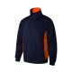 Sudadera bicolor con media cremallera Velilla 105704