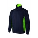 Sudadera bicolor con media cremallera Velilla 105704