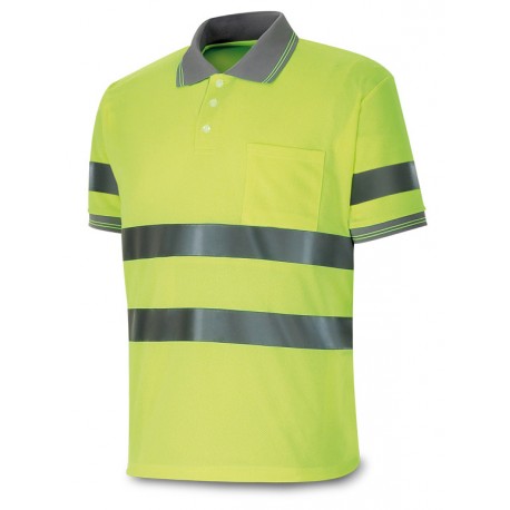 Polo Alta visibilidad de 160 gr Manga Corta MARCA 1288 POLFN