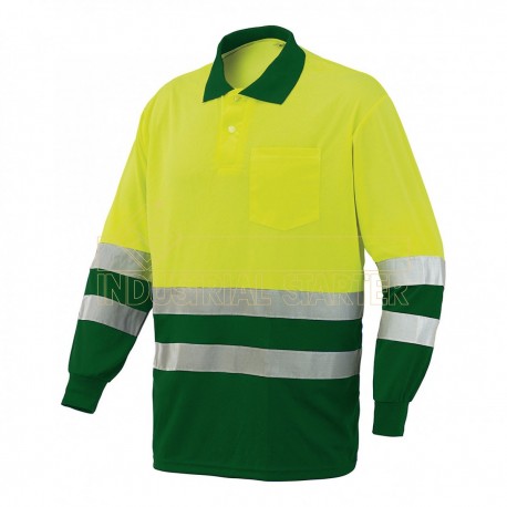 Polo AV bicolor manga larga Industrial Starter 8587