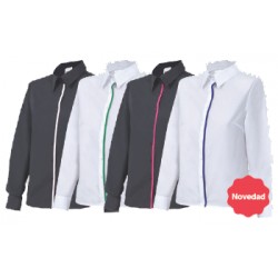 Camisa mujer entallada de manga larga Velilla P539