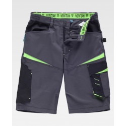 Bermuda tricolor con tejido canvas WorkTeam WF2717