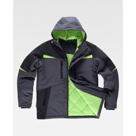 Chaqueta Workshell acolchada tricolor WorkTeam WF2758