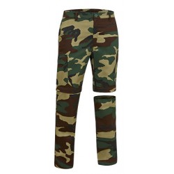 Pantalón multibolsillos camuflaje desmontable Valento WOODMAN