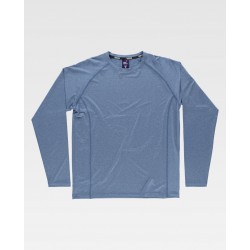 Camiseta manga larga en tejido jaspeado WorkTeam B0068