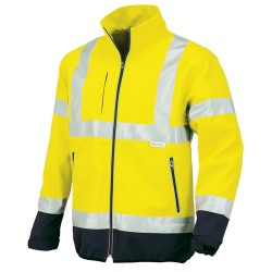 Cazadora SoftShell Flash Alta Visibilidad Con Bandas Industrial Starter 04512