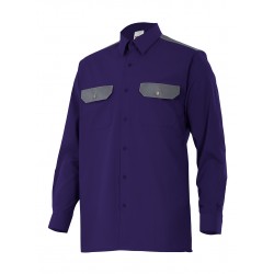 Camisa bicolor de manga larga Velilla CT520