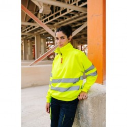 Sudadera de cuello alto con media cremallera Velilla 305702