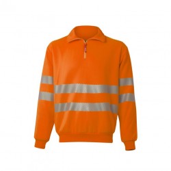 Sudadera de trabajo cuello alto media cremallera Velilla 305704