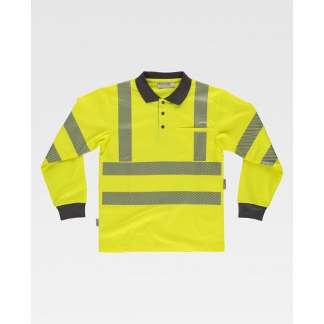 Polo de Trabajo Manga Larga Combinado y Perchado WorkTeam C3883