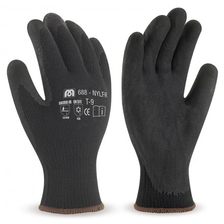 Guante de trabajo poliéster recubrimiento de látex 1 MARCA 688 NYLFR