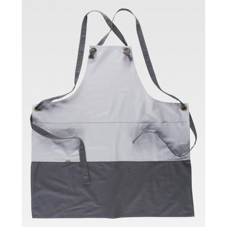 Delantal con peto en tejido canvas 80x90 cm WorkTeam M750