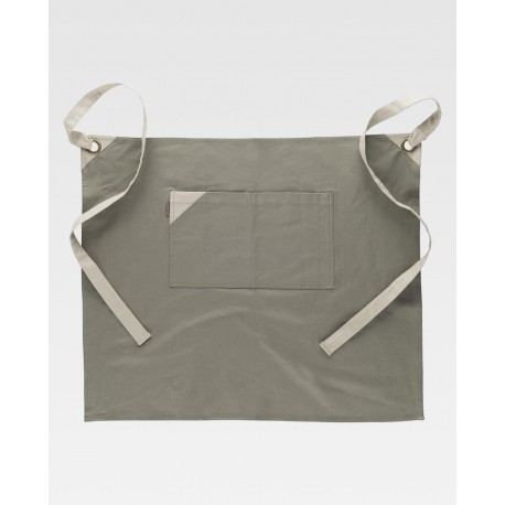 Delantal francés largo canvas combinado 70x60 cm WorkTeam M753