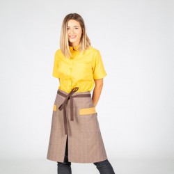 Delantal sin peto chocolate combi albero 58x74 cm Garys 100012