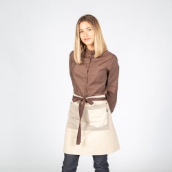 Delantal sin peto beige combi espiga 50x68 cm Garys 100013