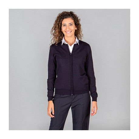 Rebeca mujer punto fino con cremallera Garys 103100