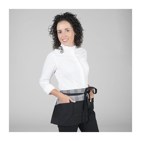 Delantal Corto con Bolsillo Combinado 30x60 cm Garys 123100