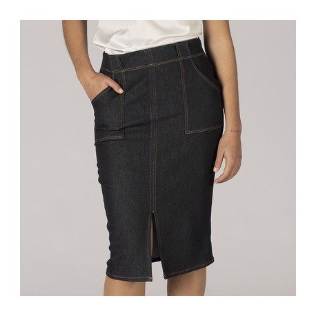 Falda de Trabajo vaquera elástica con bolsillo TRENDER Garys 150001