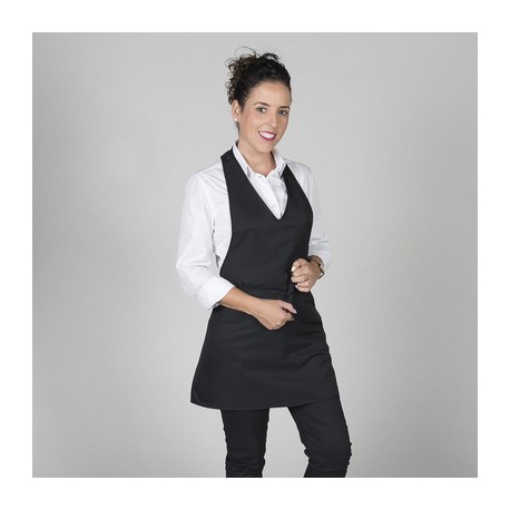 Delantal bistro escote pico bolsillo centro 80X65 CM Garys 182000