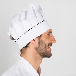 Gorro chef con velcro blanco y vivo en color Garys 448600