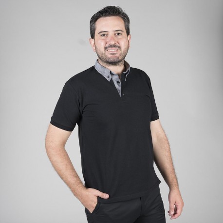 Polo de trabajo negro hombre Garys 851100