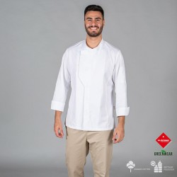 Chaqueta cocina unisex de trabajo HARO tejido reciclado y organico kilopman Garys 942400