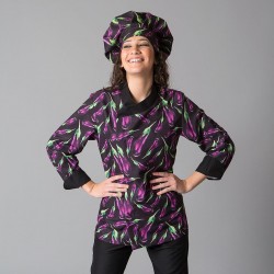 Chaqueta cocina de trabajo unisex BERENJENAS Garys 947900