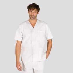 Blusa sanitario de trabajo unisex pico botones Garys 650101