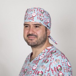 Gorro Cirujano médico Tiras Navidad Santas Garys 400005